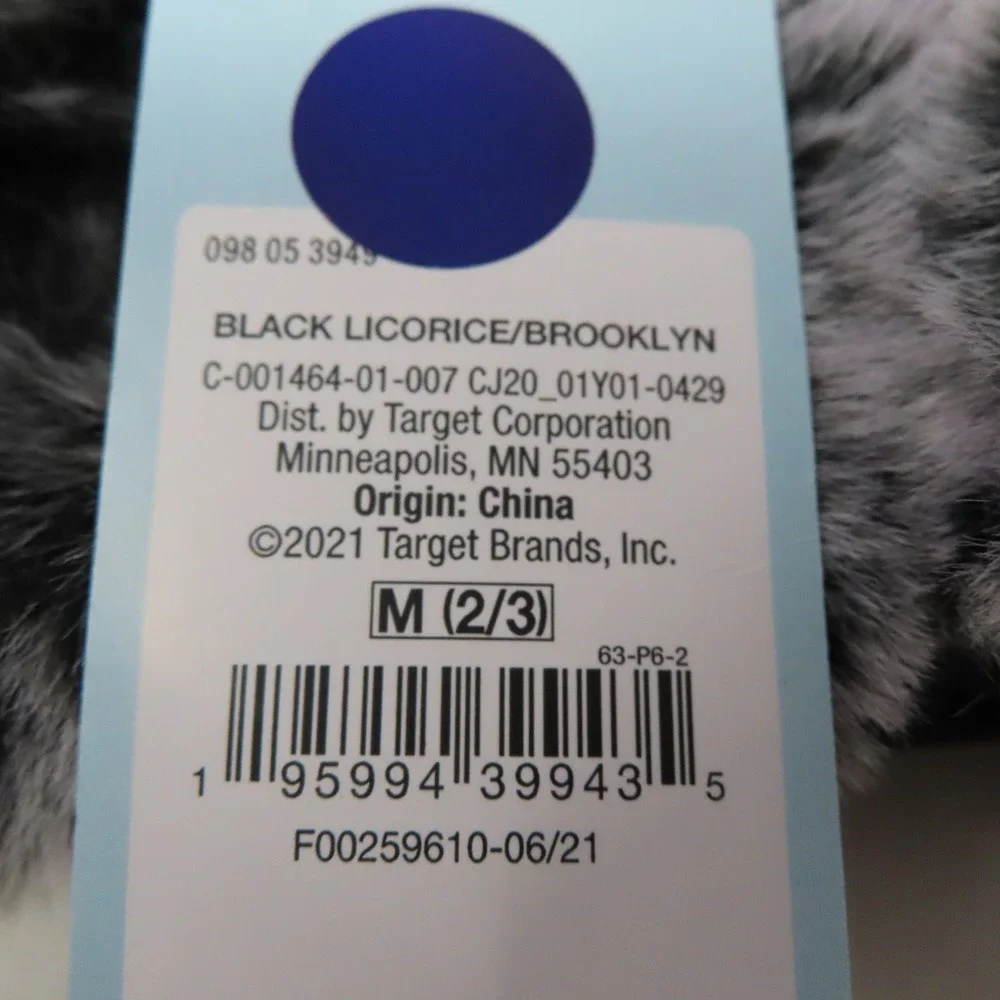 Cat & Jack Girls Faux‎ Fur Criss Cross Slippers Grey Black Medium 2/3 NEW